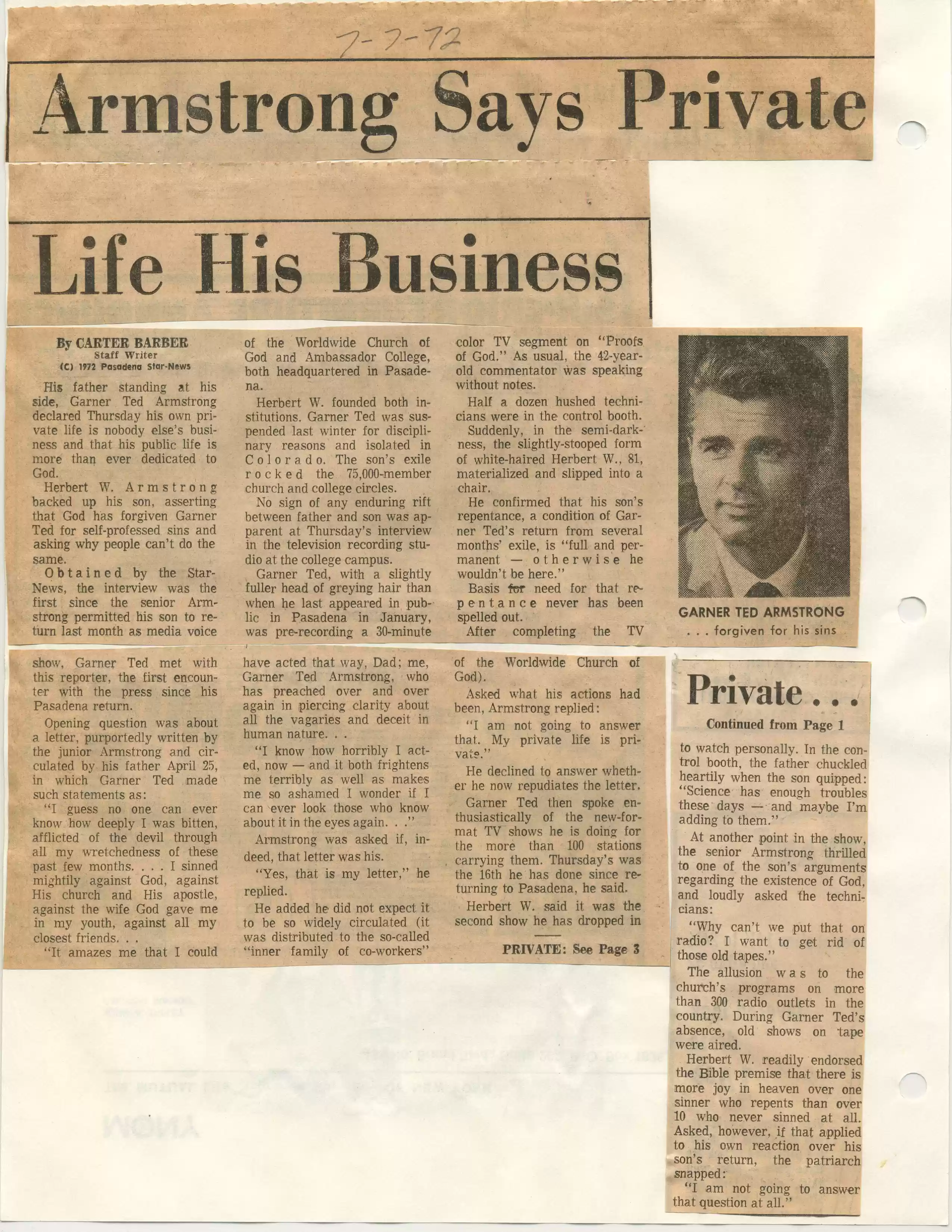 Pasadena Star News, 7-7-72